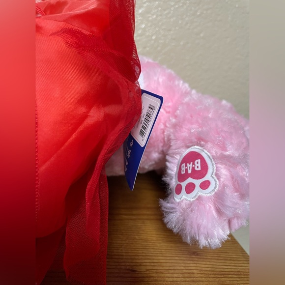 Build-A-Bear Valentines Pink Bear Red Tutu Skirt - Picture 4 of 8